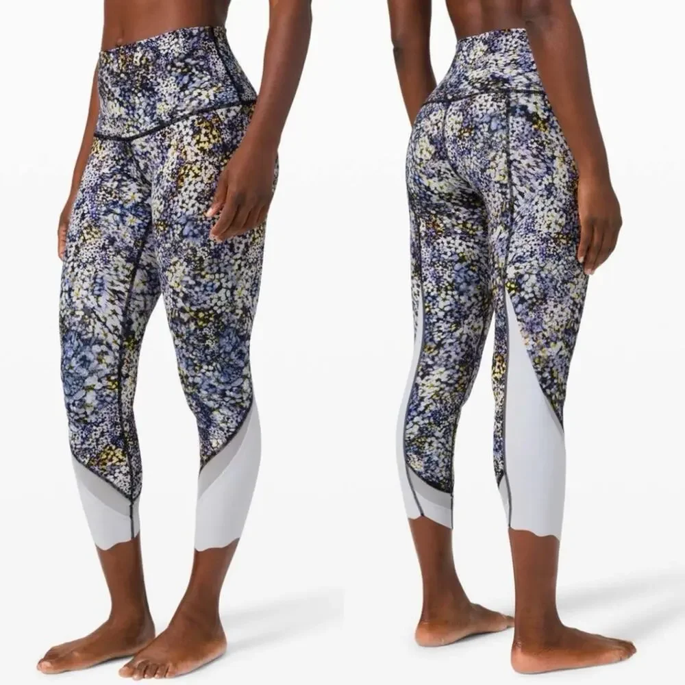 Lululemon Wunder Under Crop High-Rise *Roll Down Scallop Leggings 23